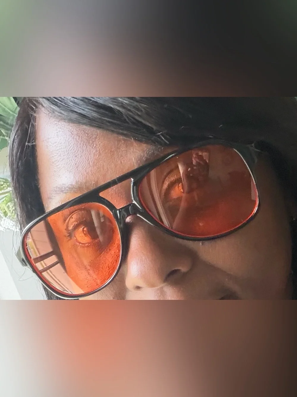 Black Frame Orange Lens Sunglasses - Unbranded VR/AR Accessory